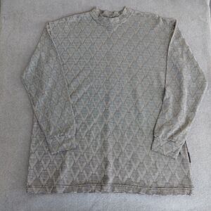 Le Monde Homme Couture Vintage 90s Geometric Textured Knit Sweater XL EUC